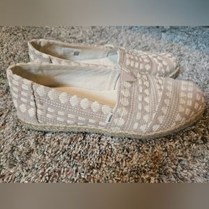 TOMS woven rope slip on flats